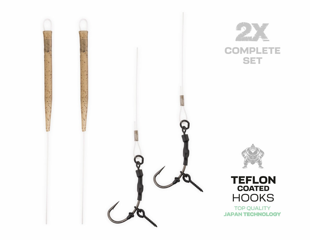 Háčky namontované Zfish Fluorokarbon Ronnie Rig