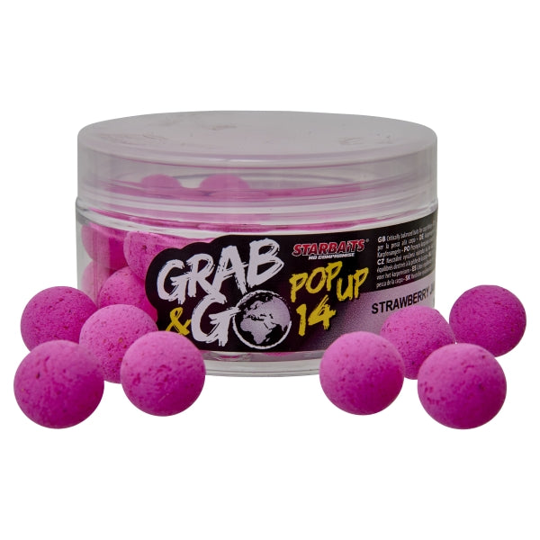 Pop Ups Starbaits Grab Go Strawberry Jam 14 mm - Tienda Carpfishing
