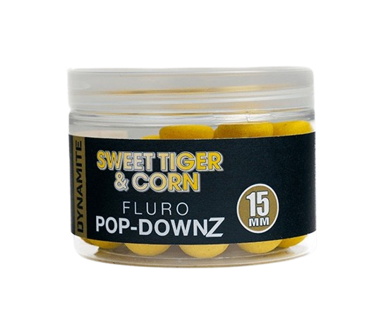 Pop Downz Dynamite Baits Sweet Tiger & Corn Fluoro 15 mm