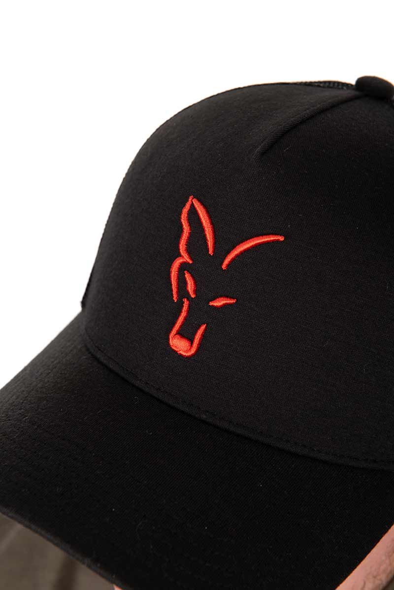 Gorra Fox Trucker Negro - Naranja - Tienda Carpfishing
