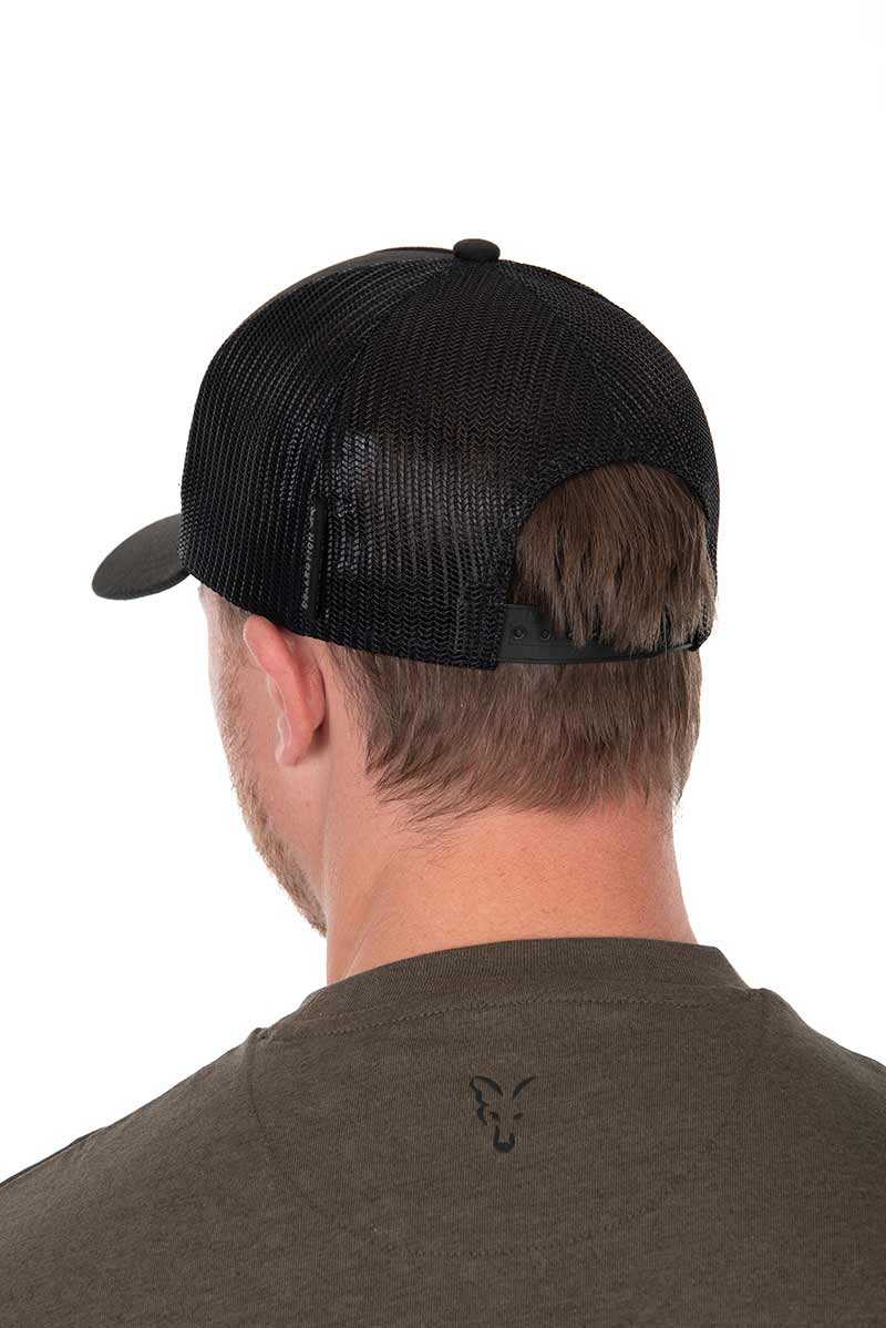 Gorra Fox Trucker Negro - Naranja - Tienda Carpfishing