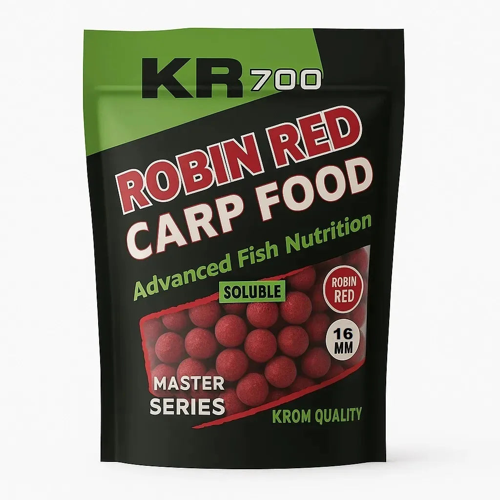 Boilies Krom kvalita KR700 rozpustné látky Robin Red 16mm 800G