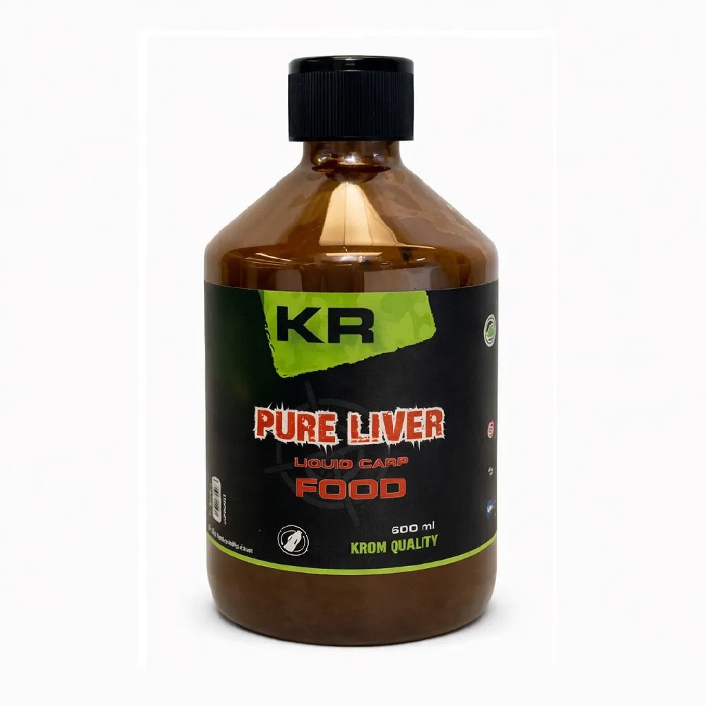Líquido Krom Quality Pure Liver Carp Food 600 ml - Tienda Carpfishing