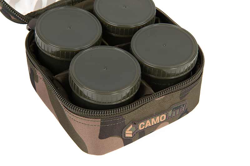Macuto de 6 botes de cebo Fox Camolite - Tienda Carpfishing