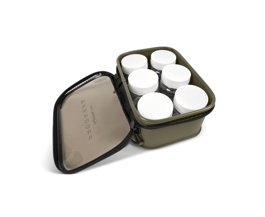 Macuto de 6 botes de cebo Korum Eva - Tienda Carpfishing