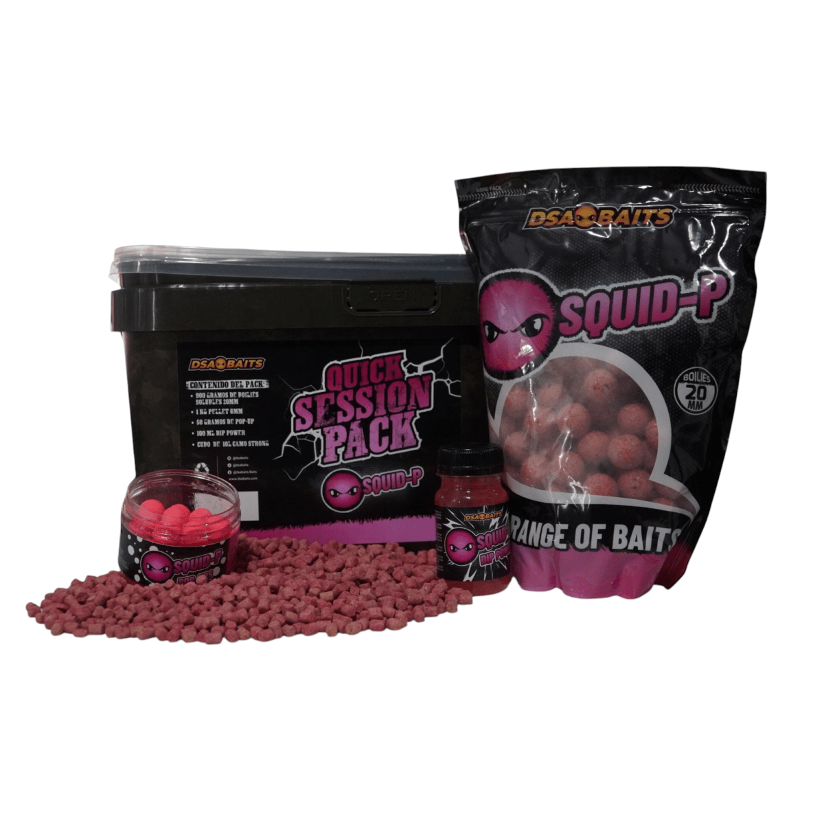 Session Pack DSA Baits Squid - P - Tienda Carpfishing