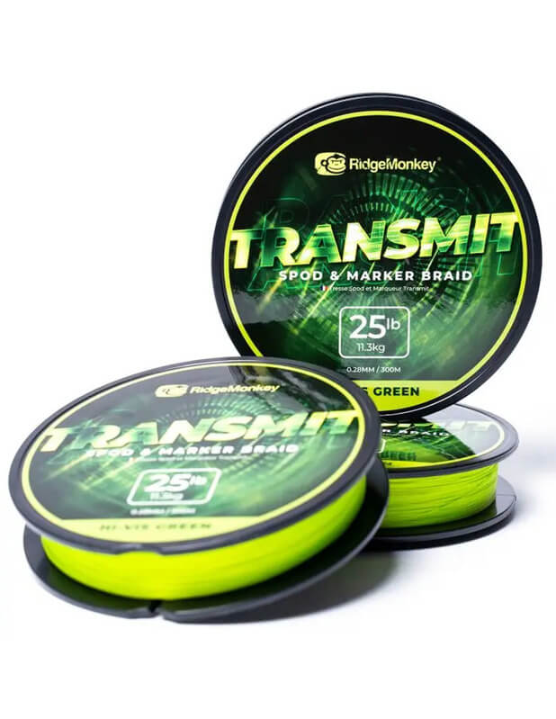 Trenzado Ridge Monkey Transmit Verde 25 Ib / 300 m - Tienda Carpfishing
