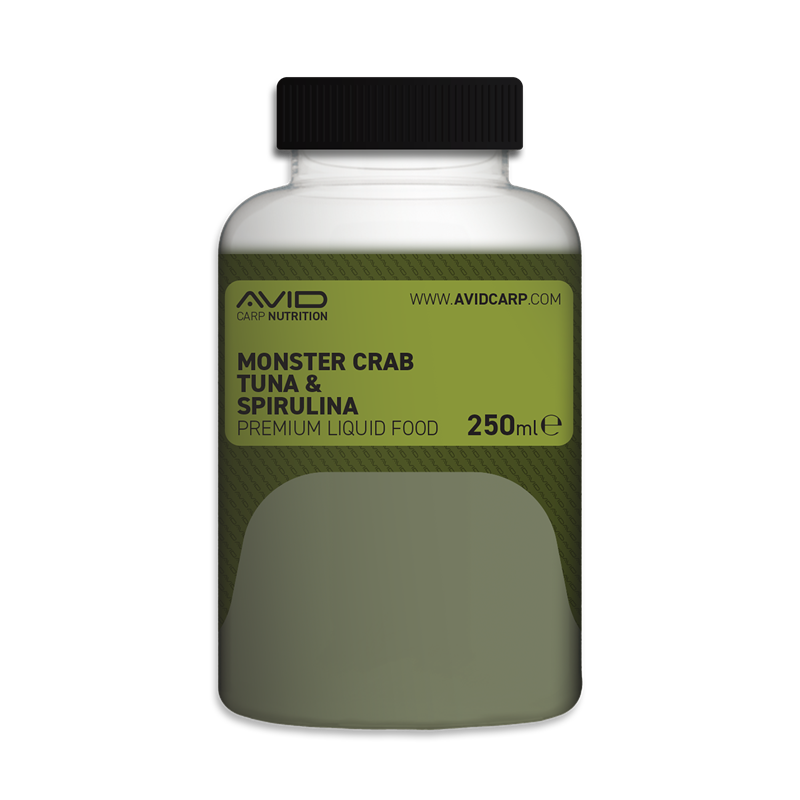 Tekutá přísada Avid Carp Premium Monster Crab-Tuna & Spirulina