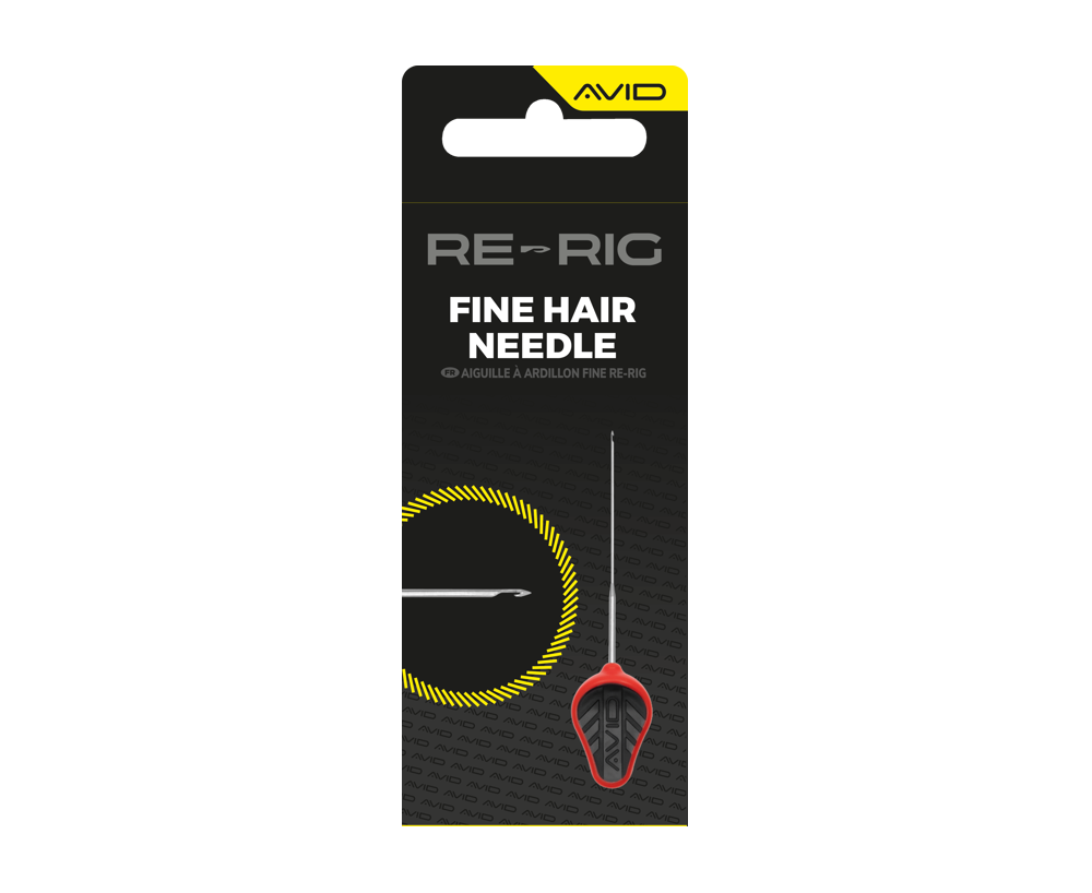 Jehla Avid Carp Jemné vlasy Re-Rig Red