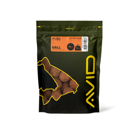 Boilies Avid Carp Premium Krill 24 mm - Tienda Carpfishing