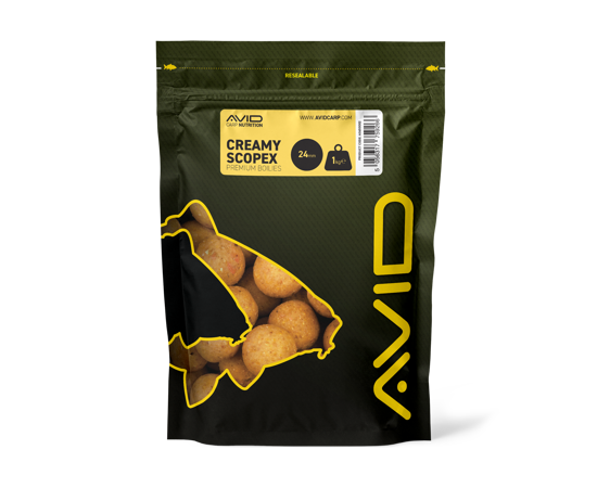 Boilies Avid Carp Krémový Scopex 24 mm