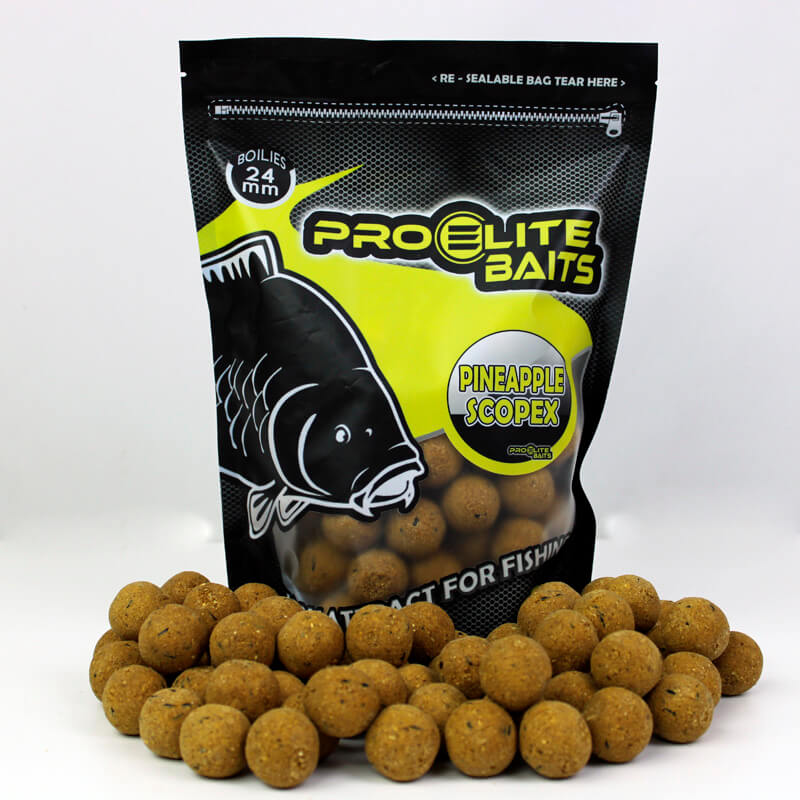 Boilies Pro Elite Baits Scopex 24 mm ananas