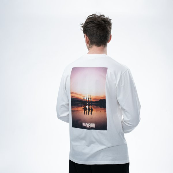 Tričko Nash Make It Happen Sunset White s dlouhým rukávem
