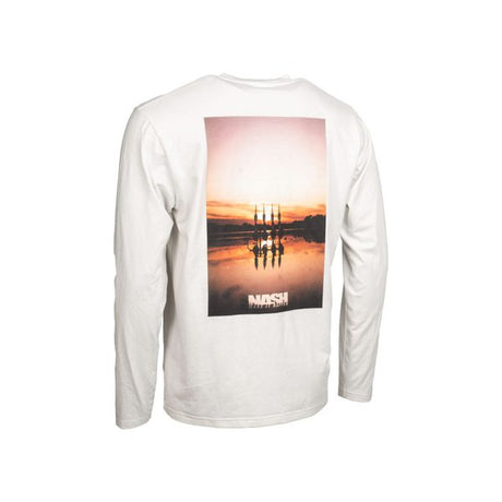 Tričko Nash Make It Happen Sunset White s dlouhým rukávem