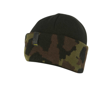 Gorro Avid Carp Negro y Camo - Tienda Carpfishing
