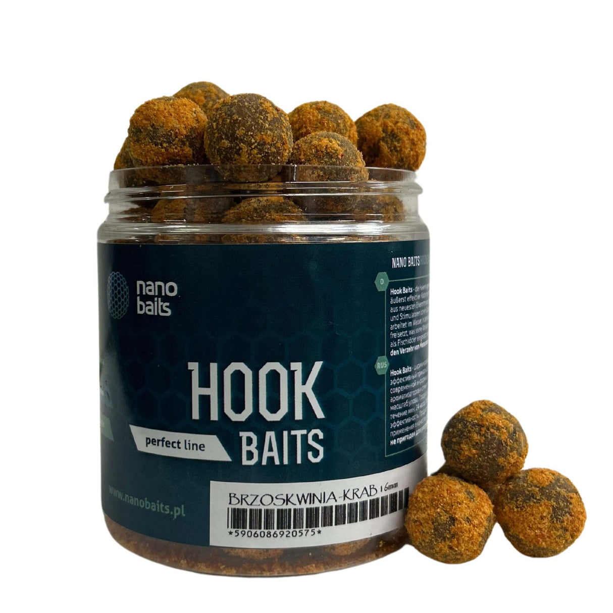 Hard Hook Baits Nano Baits Peach-Krab 18 mm