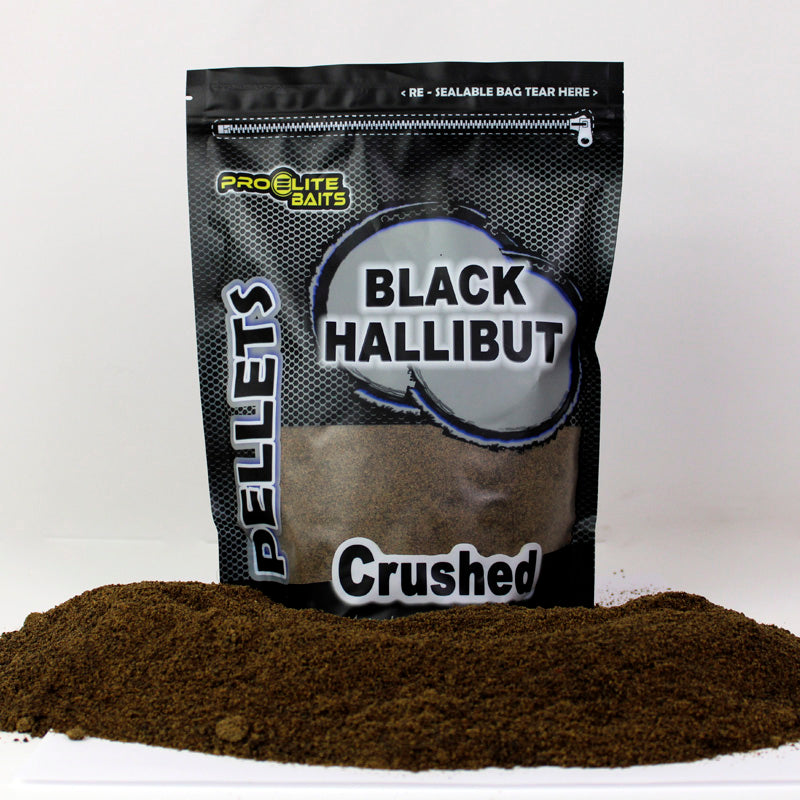 Pellets skartované Pro Elite Baits Halibut černý 900 g