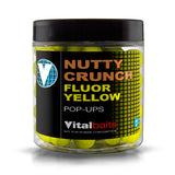 Pop ups Vitalbaits Nutty Crunch Fluorově žlutá 18 mm