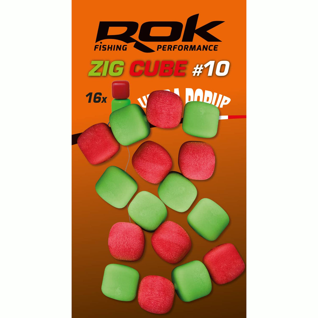 Pop up Zig Cube Rok Fishing Červená/zelená 10
