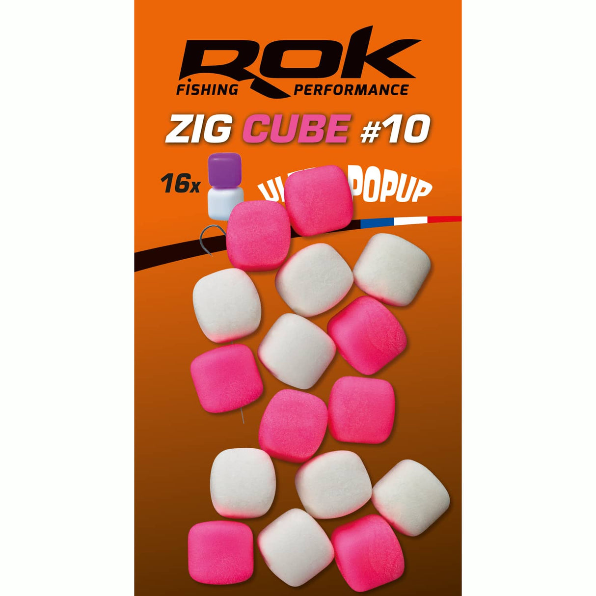 Pop up Zig Cube Rok Fishing Růžová/bílá 10