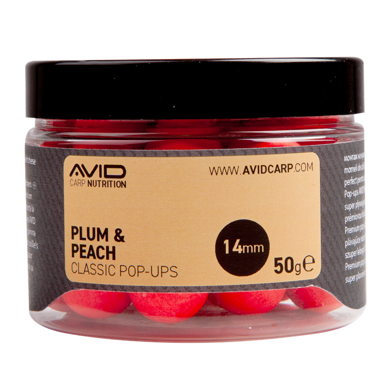 Pop ups Avid Carp Švestka & Peach 14 mm