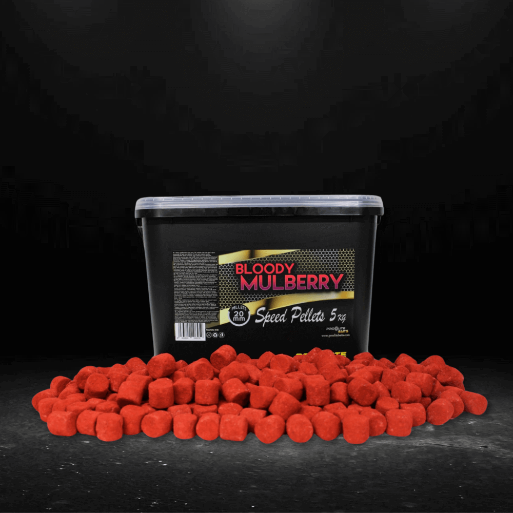 Rychlost Pellets Pro Elite Baits Gold Bloody Mulberry 20 mm 5 Kg