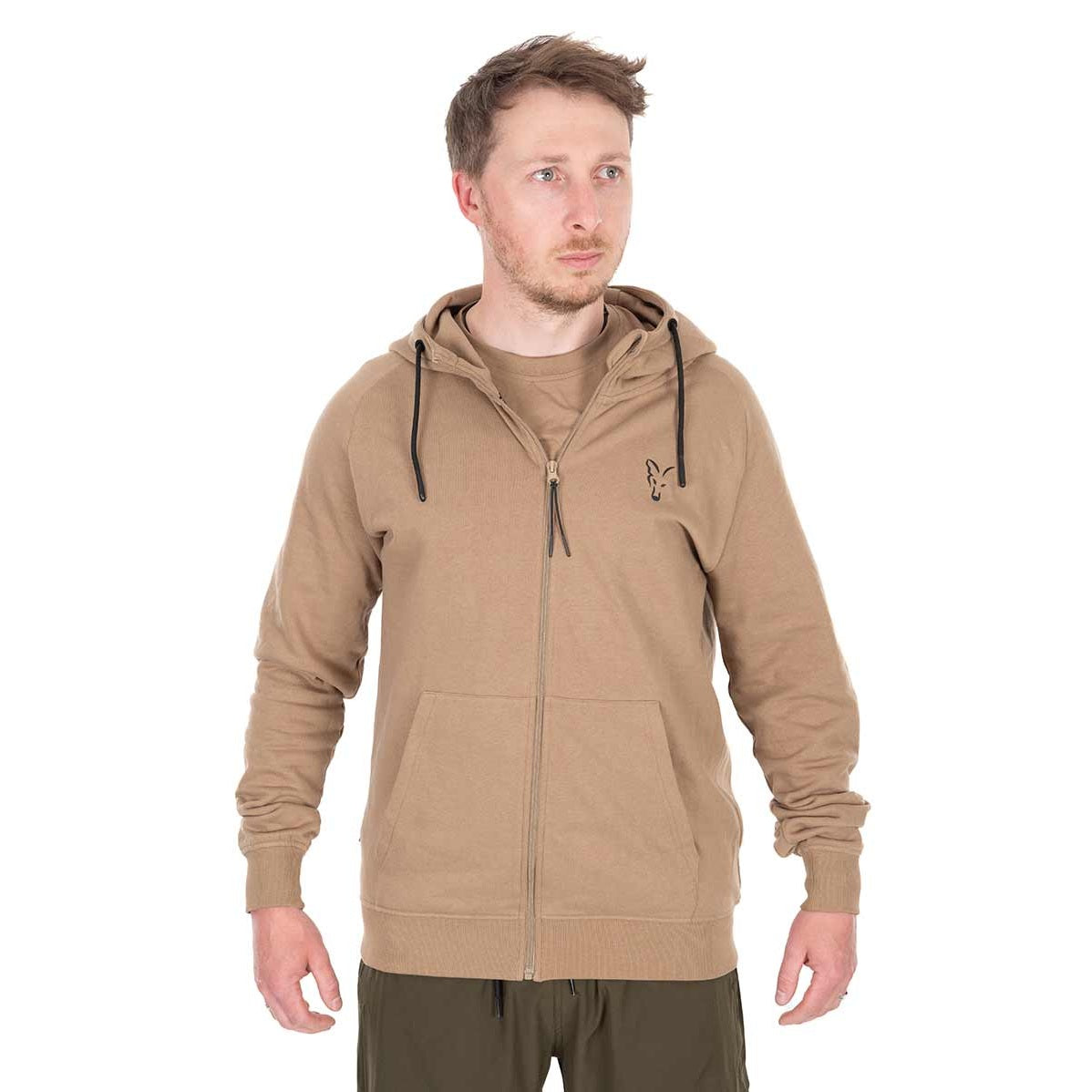 Mikina Fox LW Tan Ltd Edition mikina na zip s kapucí