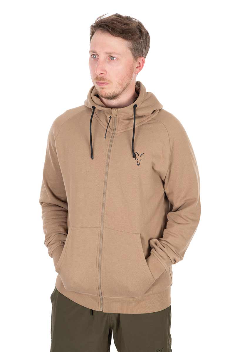 Mikina Fox LW Tan Ltd Edition mikina na zip s kapucí