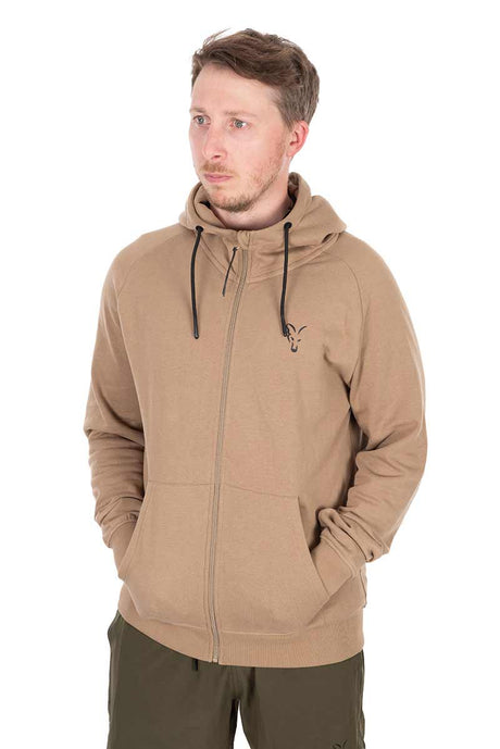 Mikina Fox LW Tan Ltd Edition mikina na zip s kapucí