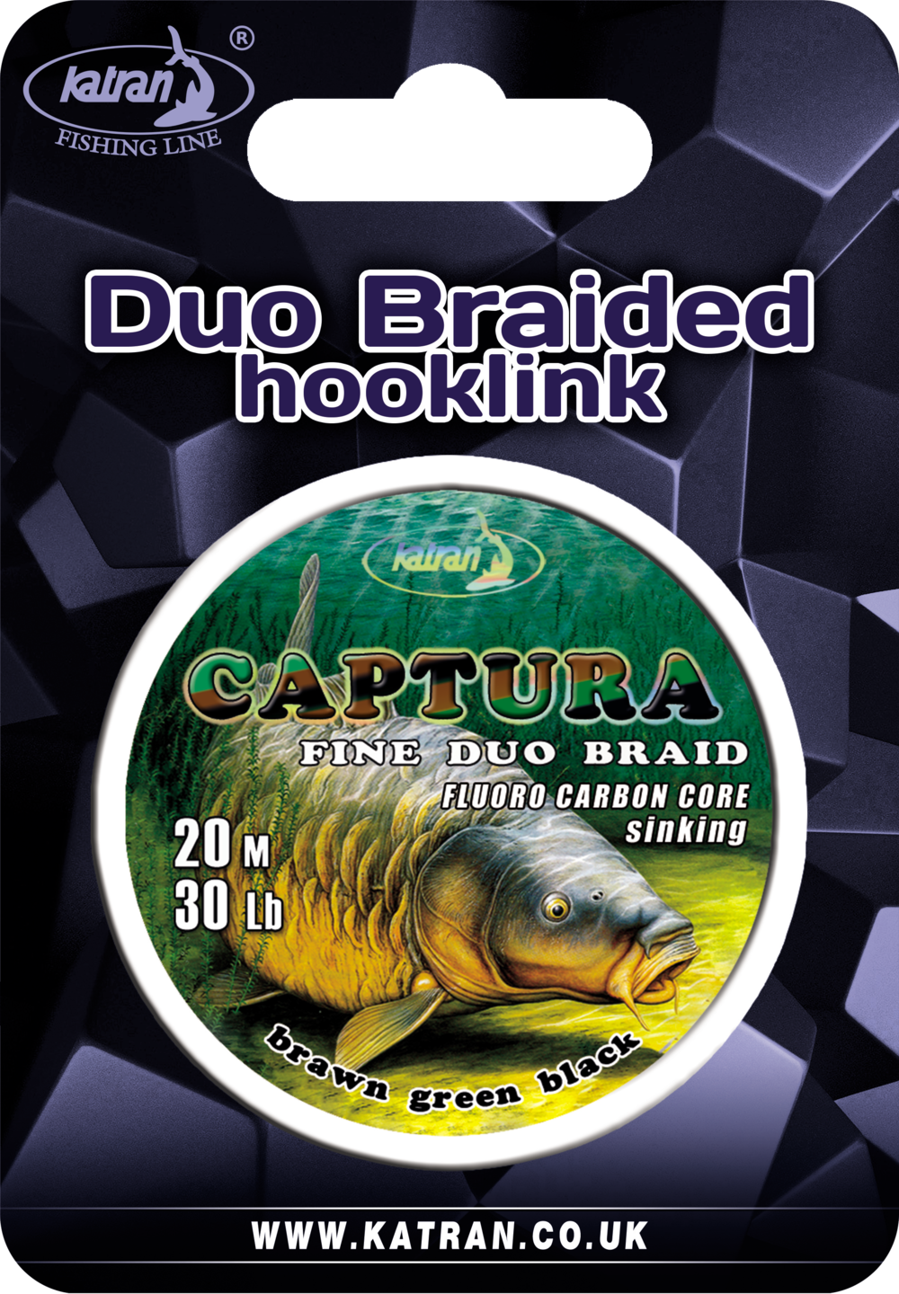 Zaplétání Katran Duo Hooklink Catch 30 lb 20 m