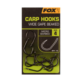 Anzuelos Fox Carp Hooks Wide Gape Beaked - Tienda Carpfishing
