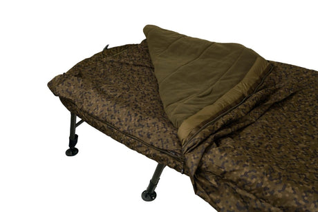 Bed Chair con saco de dormir Solar SP C-Tech Memory Foam 8 patas Wide - Tienda Carpfishing