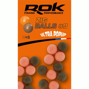 Boilie flotante Rok Fishing Zig Ball Naranja/Marron 9 - Tienda Carpfishing