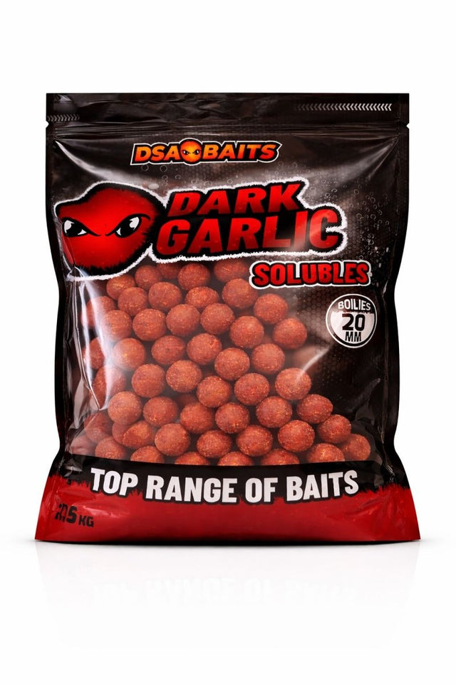 Boilies Solubles DSA Baits Top Range Dark Garlic 20 mm 2,5 Kg - Tienda Carpfishing