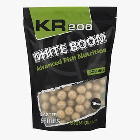 Boilies Solubles Krom Quality KR200 White Boom 16 mm 800G - Tienda Carpfishing