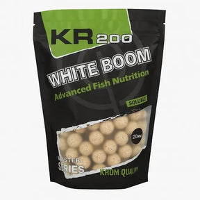 Boilies Solubles Krom Quality KR200 White Boom 20 mm 800G - Tienda Carpfishing