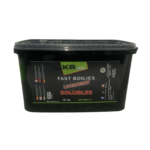 Boilies Solubles Krom Quality KR300 LiverBerry 20 mm 3KG - Tienda Carpfishing