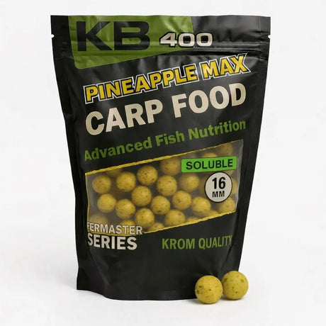 Boilies Solubles Krom Quality KR400 Pineapple Max 16 mm 800G - Tienda Carpfishing