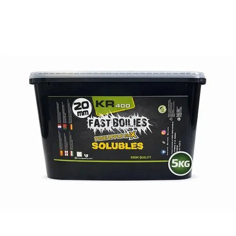 Boilies Solubles Krom Quality KR400 Pineapple Max 20 mm 5KG - Tienda Carpfishing