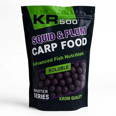 Boilies Solubles Krom Quality KR500 Squid & Plum 16 mm 800G - Tienda Carpfishing