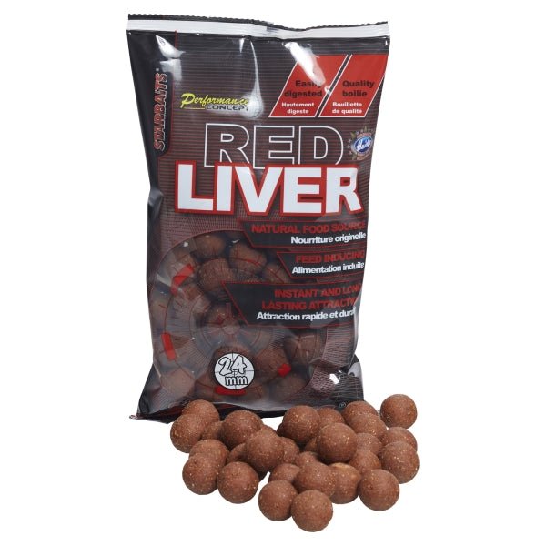Boilies Starbaits Red Liver 24 mm - Tienda Carpfishing
