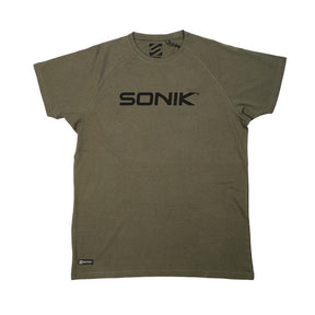 Camiseta Sonik Raglan Verde - Tienda Carpfishing