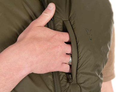 Chaleco sin mangas Fox Olive Verde - Tienda Carpfishing