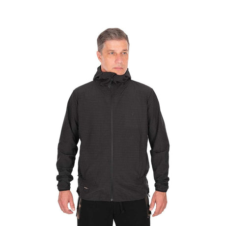 Chaqueta Fox Premium Mid Layer Negro con capucha - Tienda Carpfishing