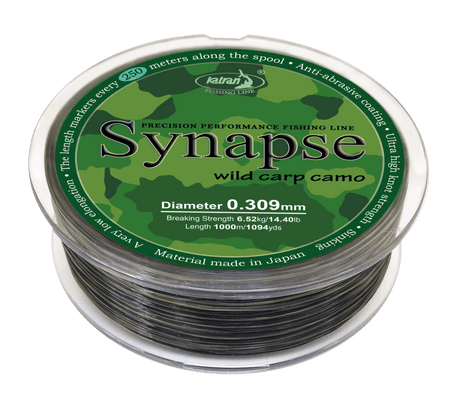 Hilo Katran Synapse Wild Carp Camo 0,30 mm 1000 m - Tienda Carpfishing