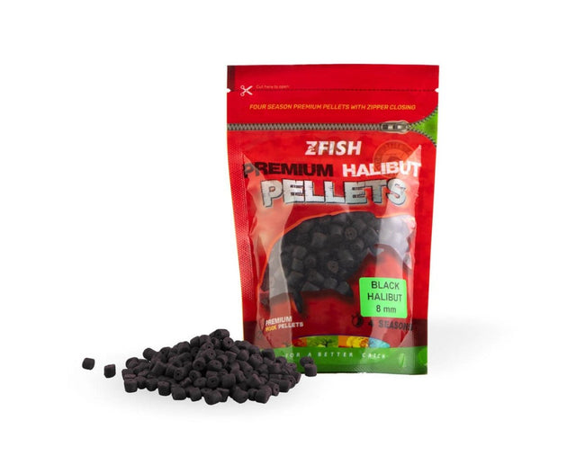 Hook Pellets Zfish Premium Black Halibut 8 mm - Tienda Carpfishing