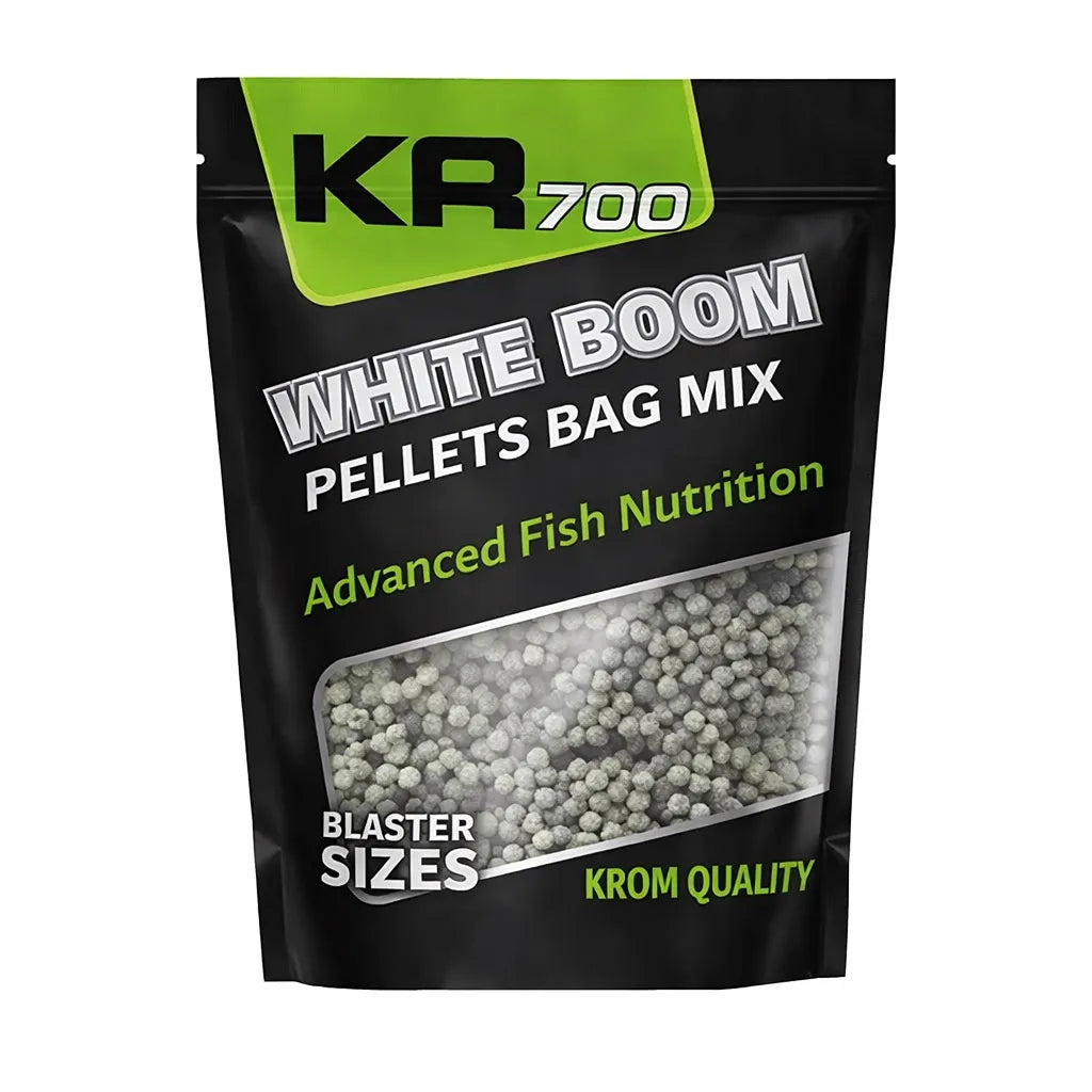 míchat Pellets Krom Quality KR200 White Boom 4,5 MM 800 G