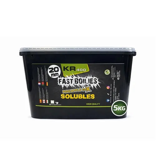 Boilies Rozpustný Krom Quality KR400 Pineapple Max 20mm 5KG