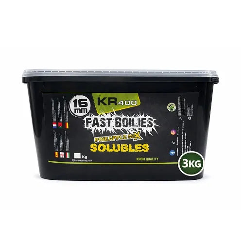 Boilies Rozpustný Krom Quality KR400 Pineapple Max 16mm 3KG
