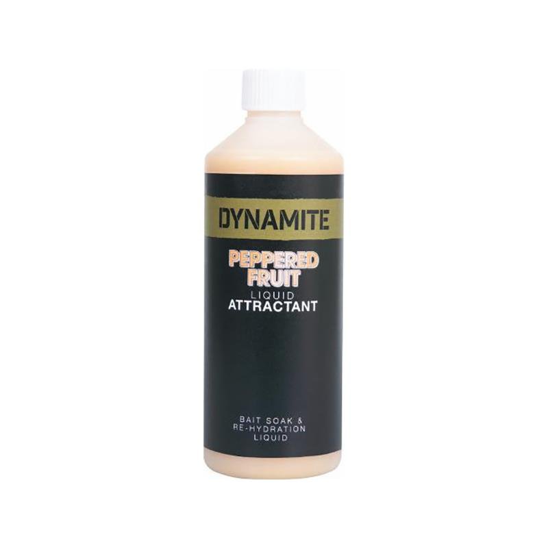 Líquido Dynamite Baits Peppered Fruit Attract 500 ml - Tienda Carpfishing